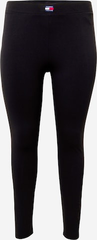 Tommy Jeans Curve Skinny Leggings in Black: front