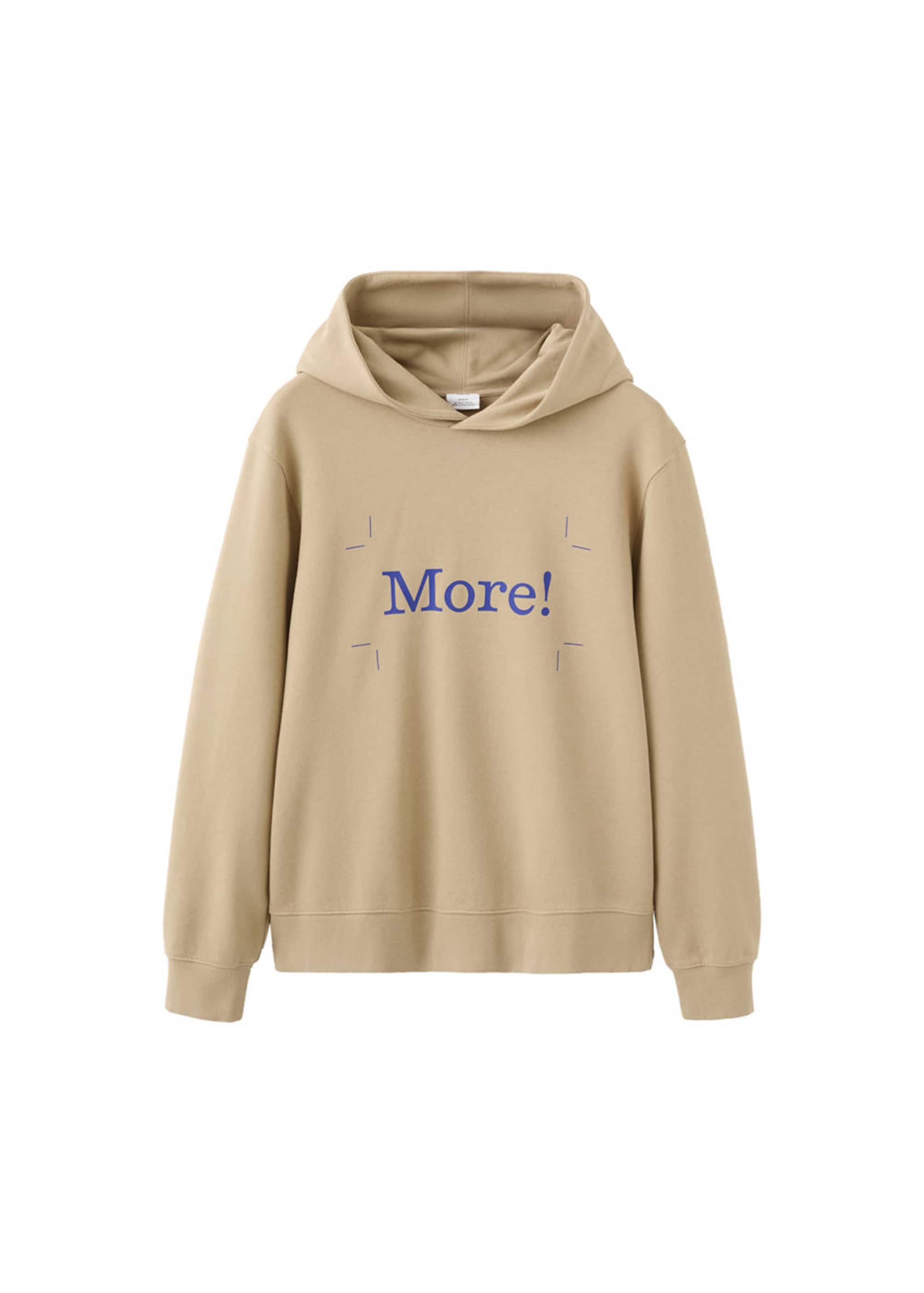 MANGO MAN Sweatshirt 'Fanbon2' in Beige: front