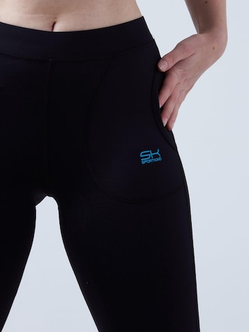 SPORTKIND - Slimfit Pantalón deportivo 'Long Leggings with Pockets' en negro