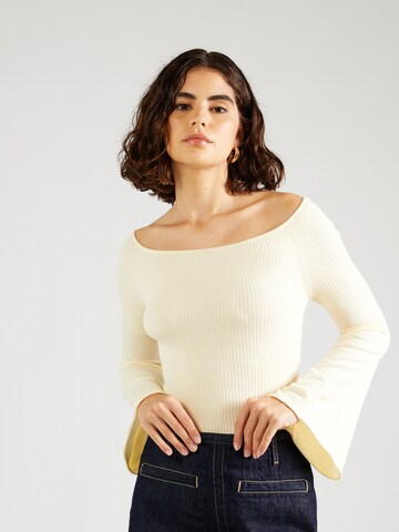 PIECES - Pullover 'PCMAGGIE' em bege: frente