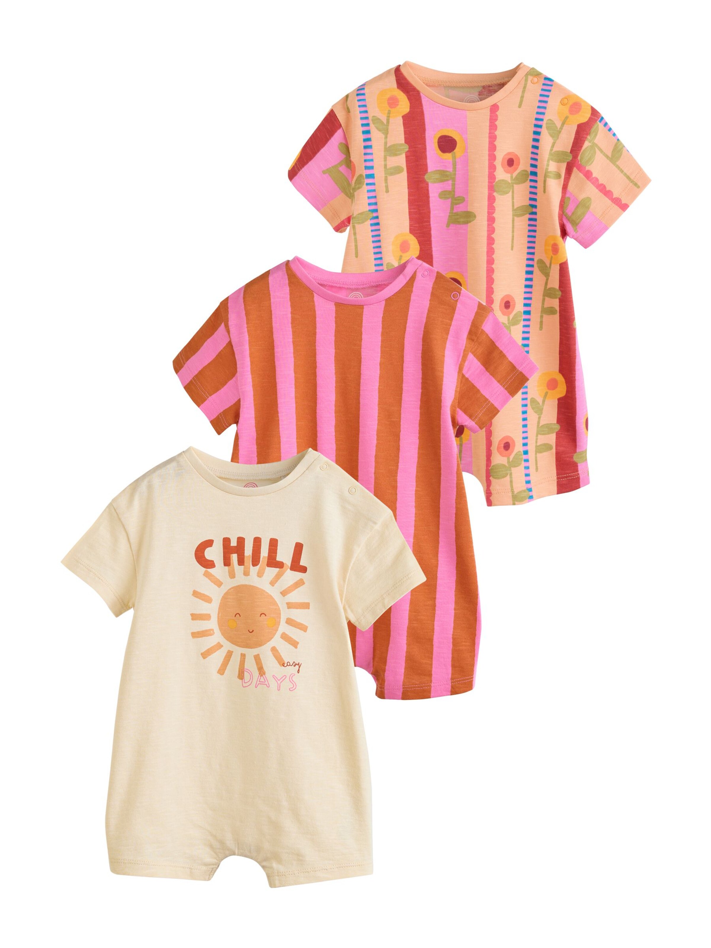 Next Strampler in Beige: Vorderseite