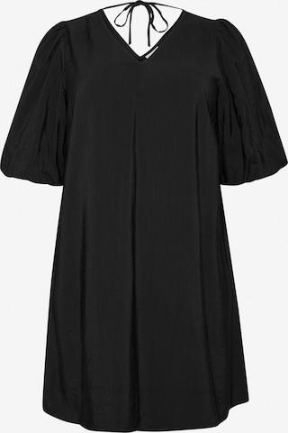Robe-chemise 'Gabbi' KAFFE CURVE en noir : devant