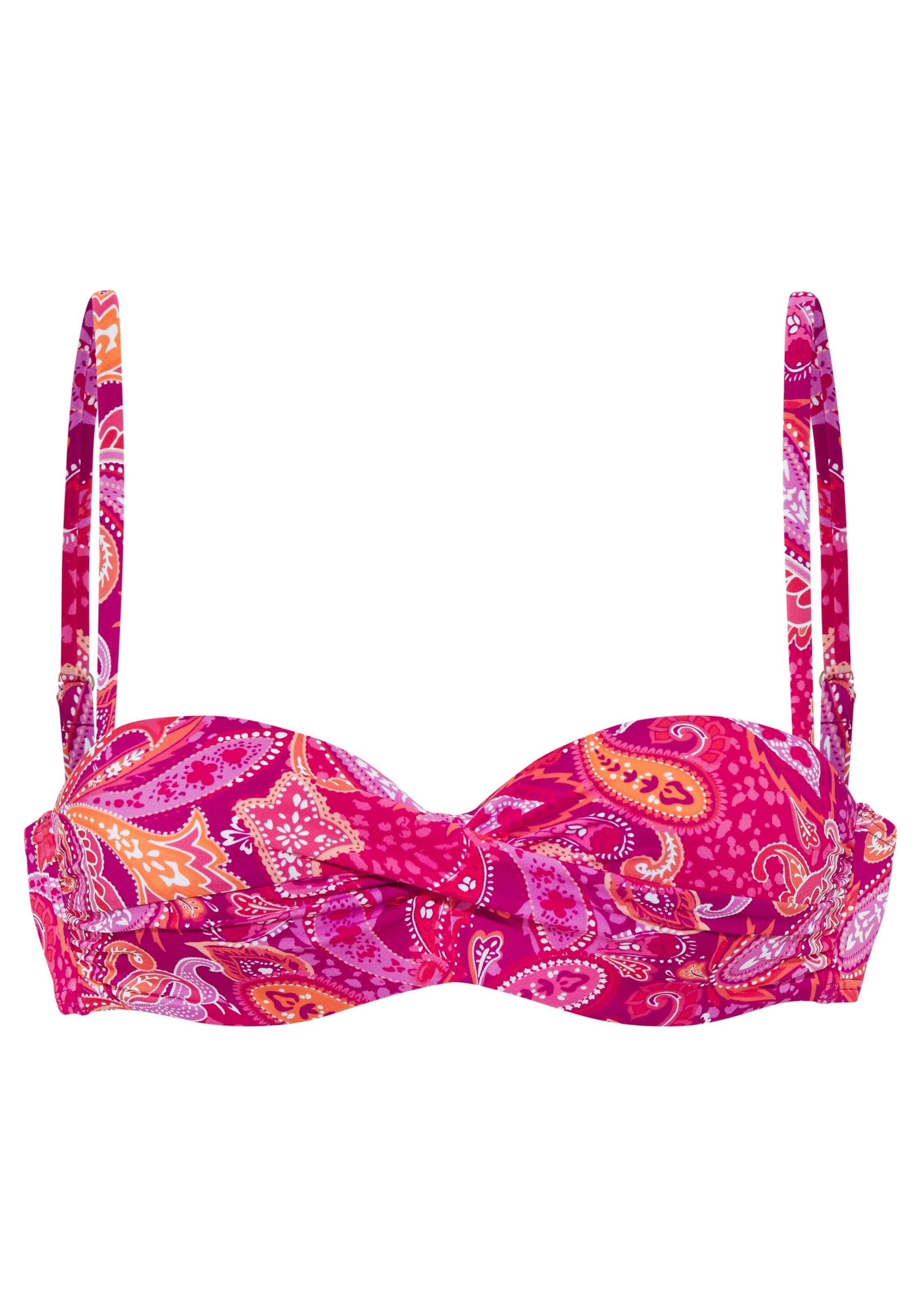 Bandeau Sutien costum de baie de la VIVANCE pe roz: față