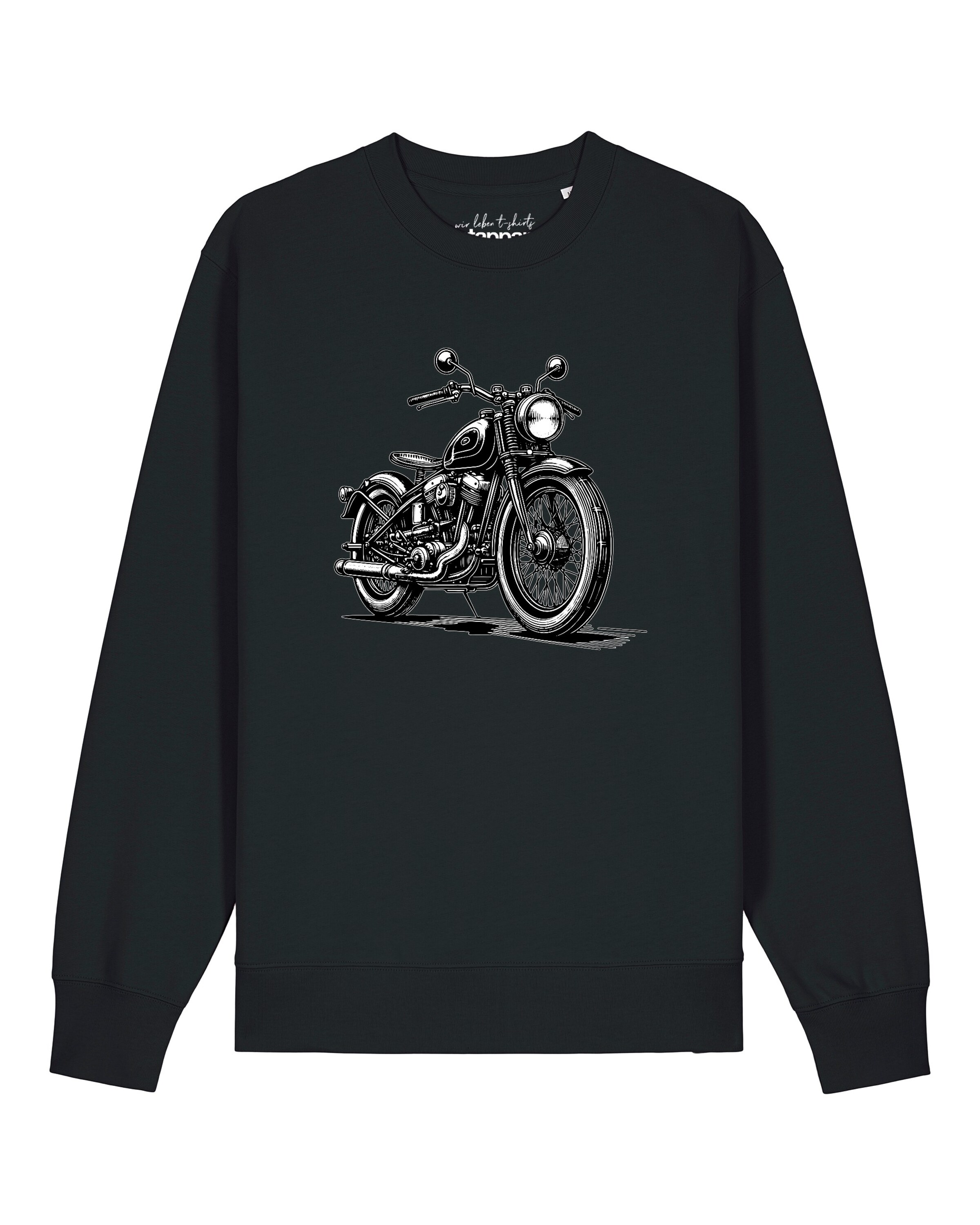Sweat-shirt 'Classic Motorrad' Watapparel en noir : devant
