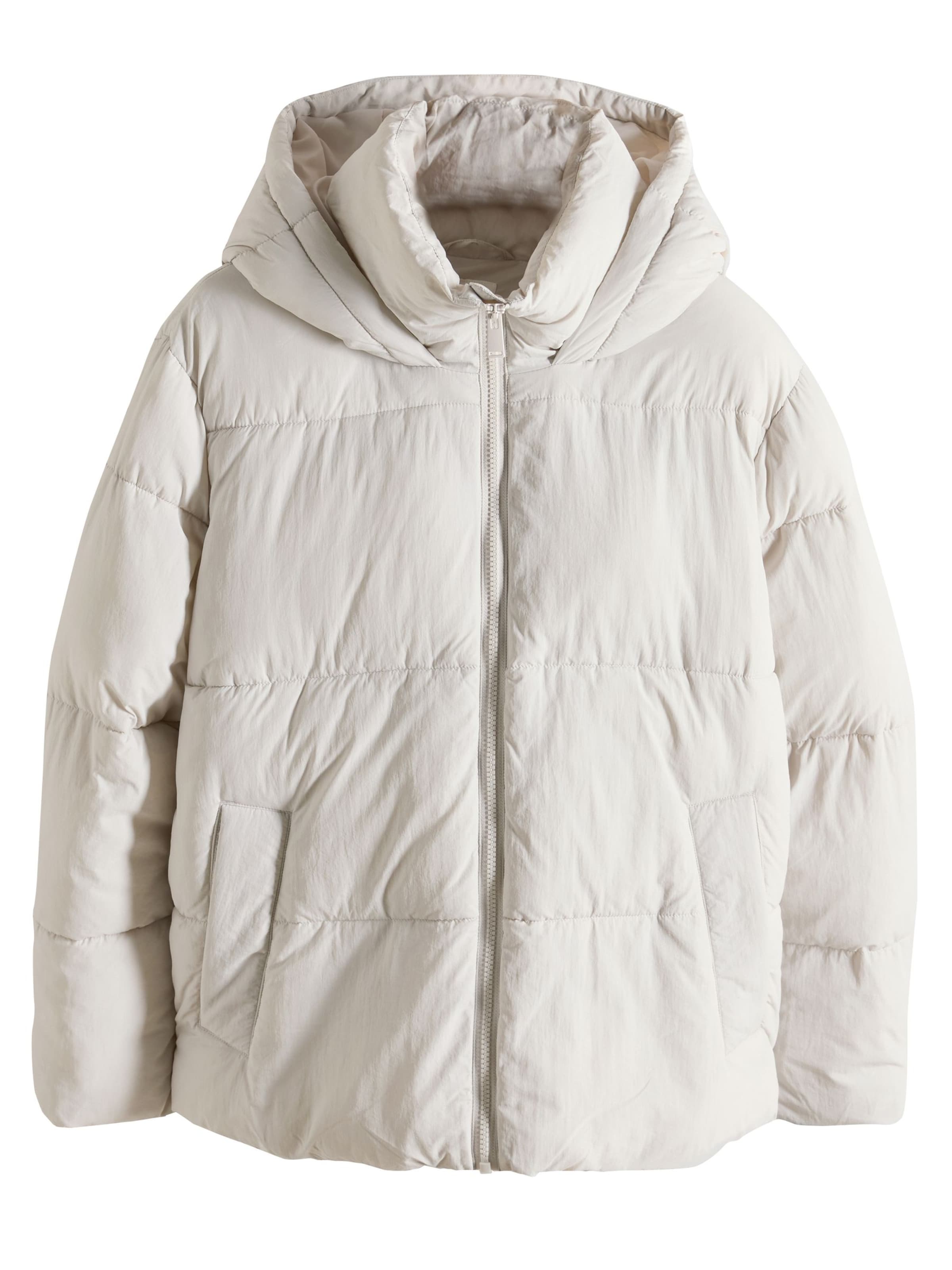 pelēks The Set Ziemas jaka: no priekšpuses