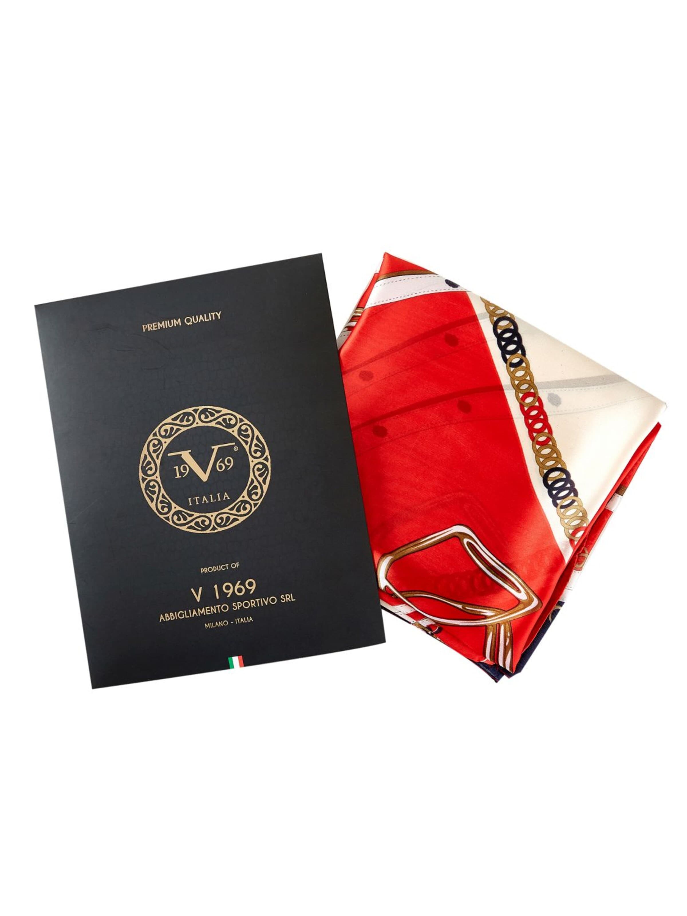 Écharpe 'Etole Soie Belts Style' 19V69 ITALIA en rouge