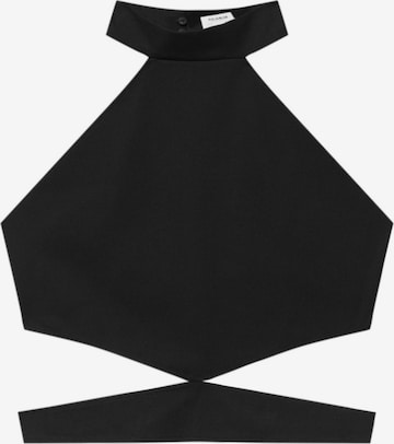 Pull&Bear Top | črna barva: sprednja stran