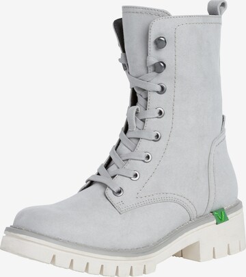 JANA Lace-Up Ankle Boots in Grey: front