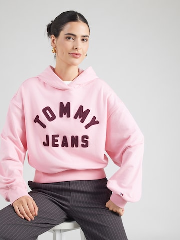 rožinė Tommy Jeans Megztinis be užsegimo 'ARCH': priekis