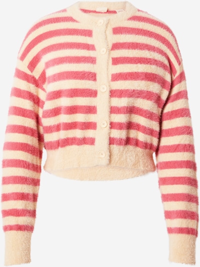 LEVI'S ® Kofta 'Cat Cardigan' i ljusbeige / hallon, Produktvy