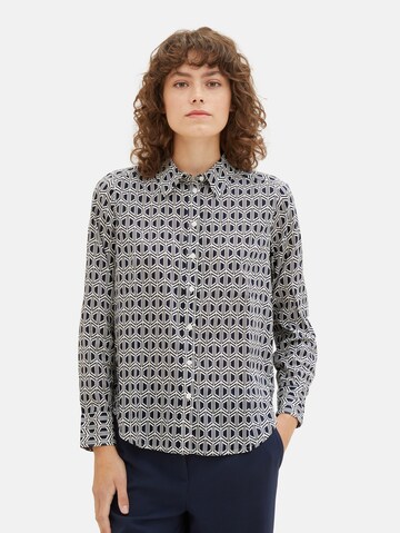 TOM TAILOR Blouse in Blauw: voorkant