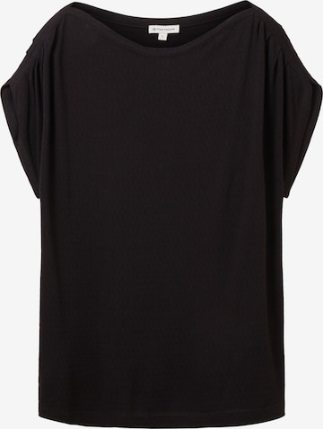 T-shirt TOM TAILOR en noir : devant