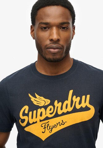 Superdry T-Shirt 'Flyers' in Blau