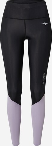 MIZUNO Skinny Športne hlače 'BG3000' | črna barva: sprednja stran