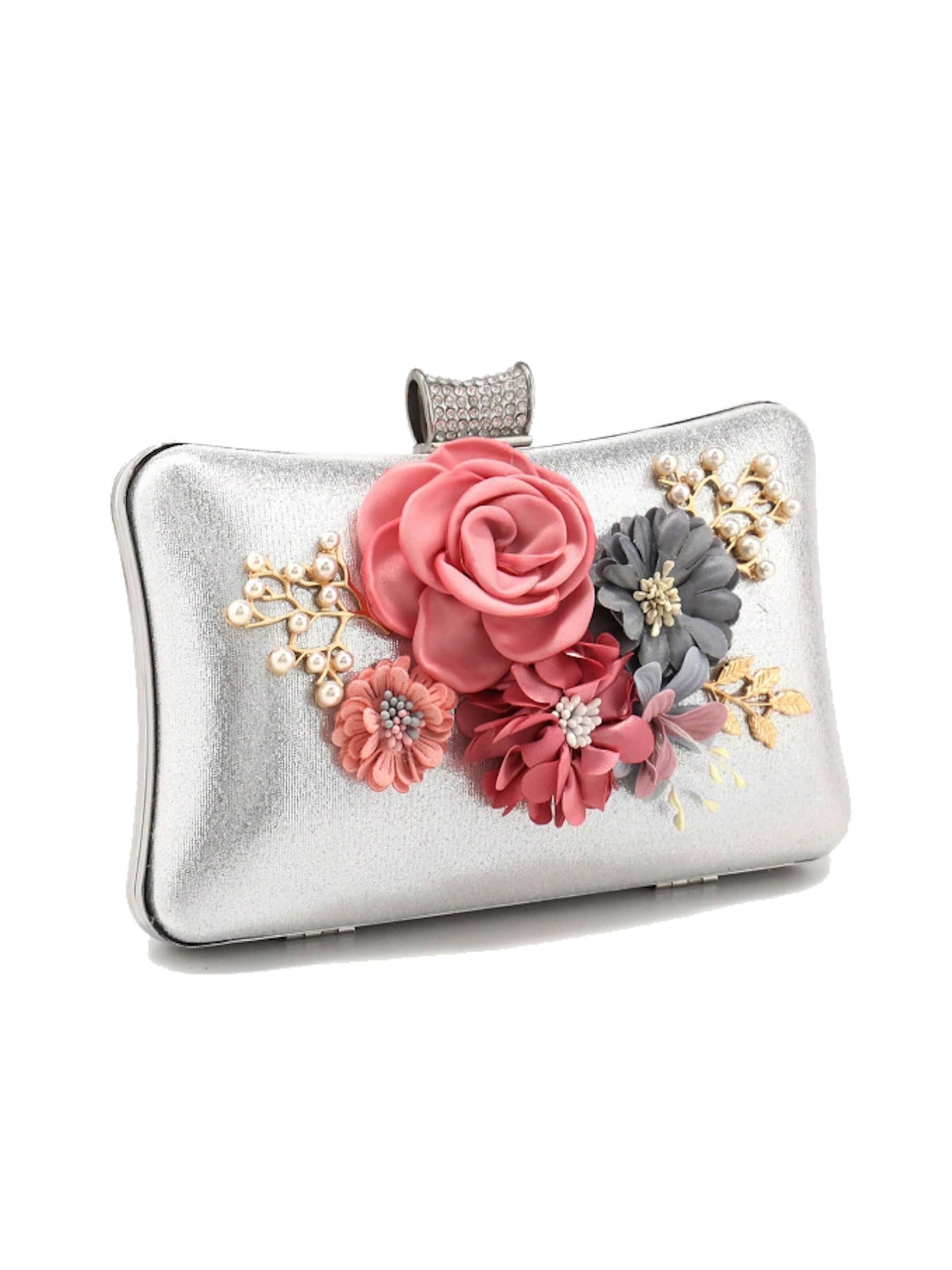 Tomshop24-7 Clutch 'Floris II'‌‌‌‌‌‌‌ in Silber