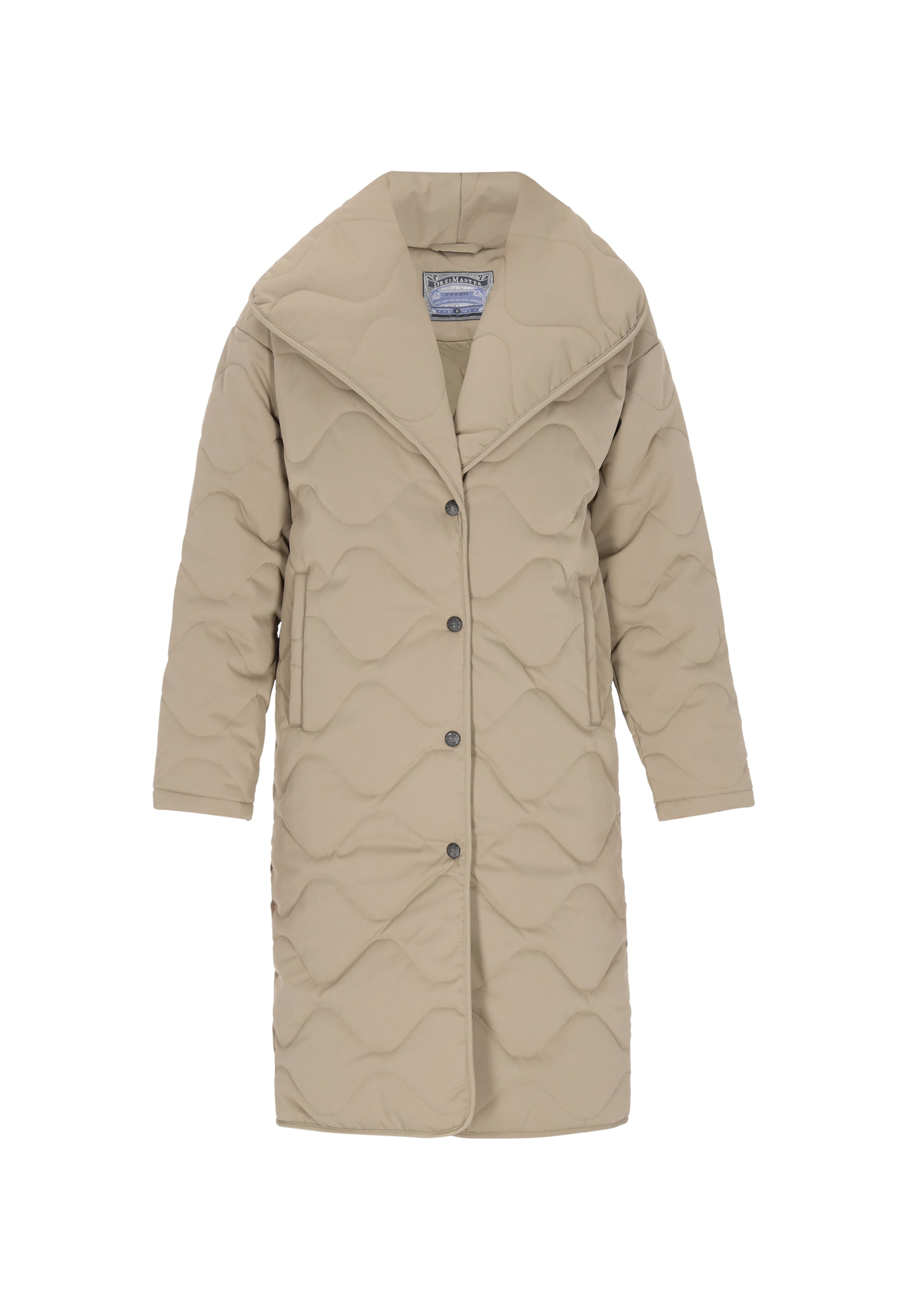 DreiMaster Vintage Between-seasons coat in Beige: front