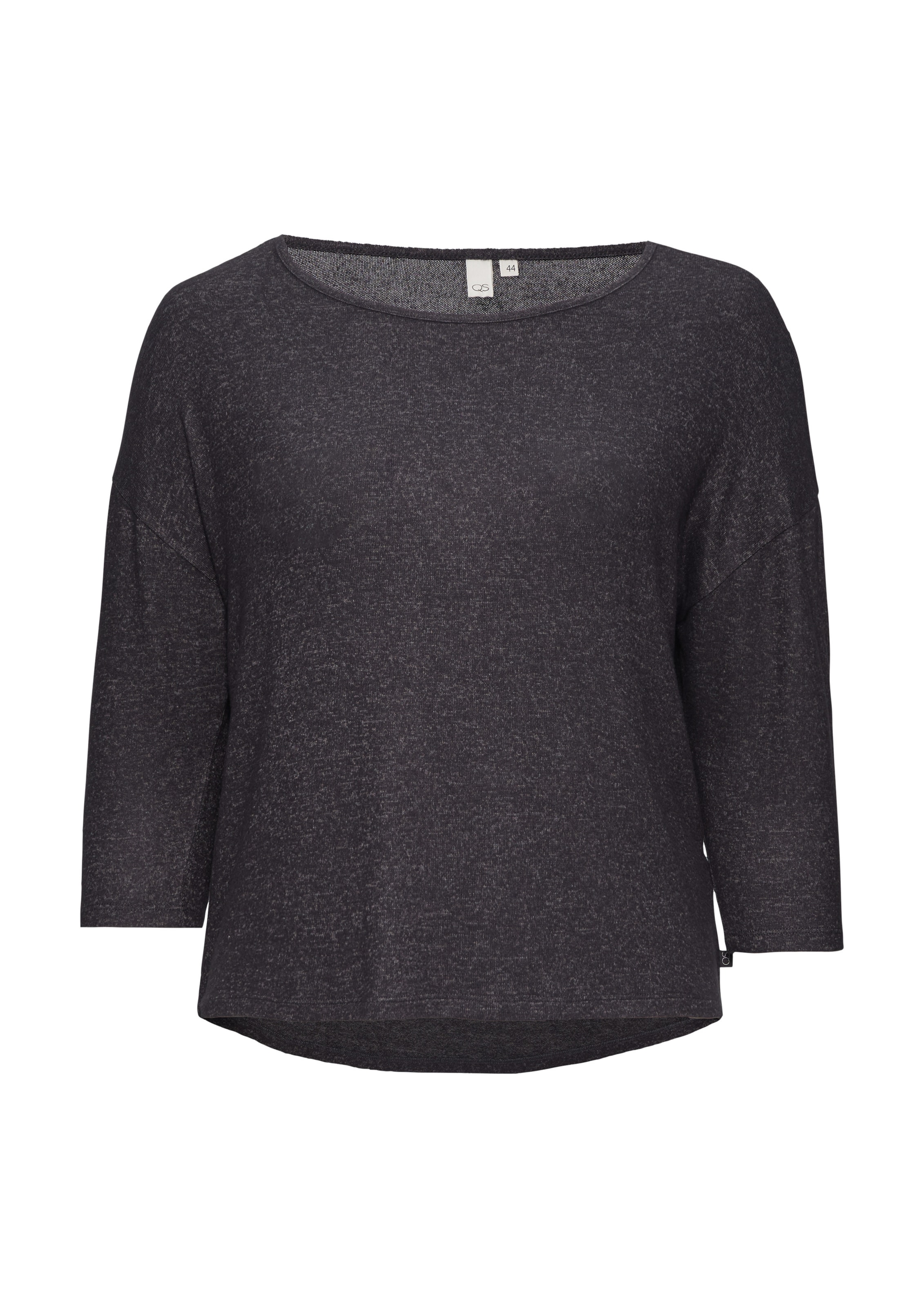 T-shirt QS en noir : devant