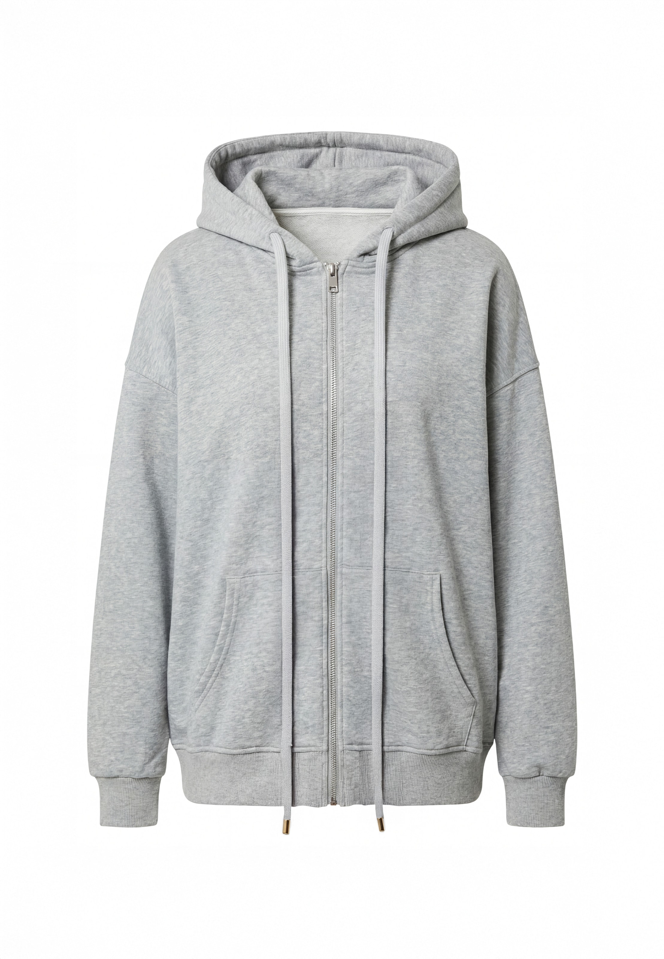 MYMO - Sudadera con cremallera en gris: frente