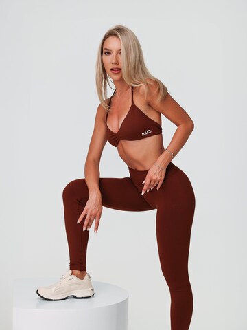 Skinny Leggings 'Hue' de la neverover pe maro