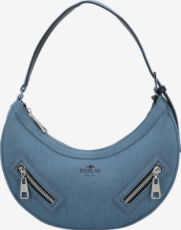 Borsa a spalla di REPLAY in blu: frontale