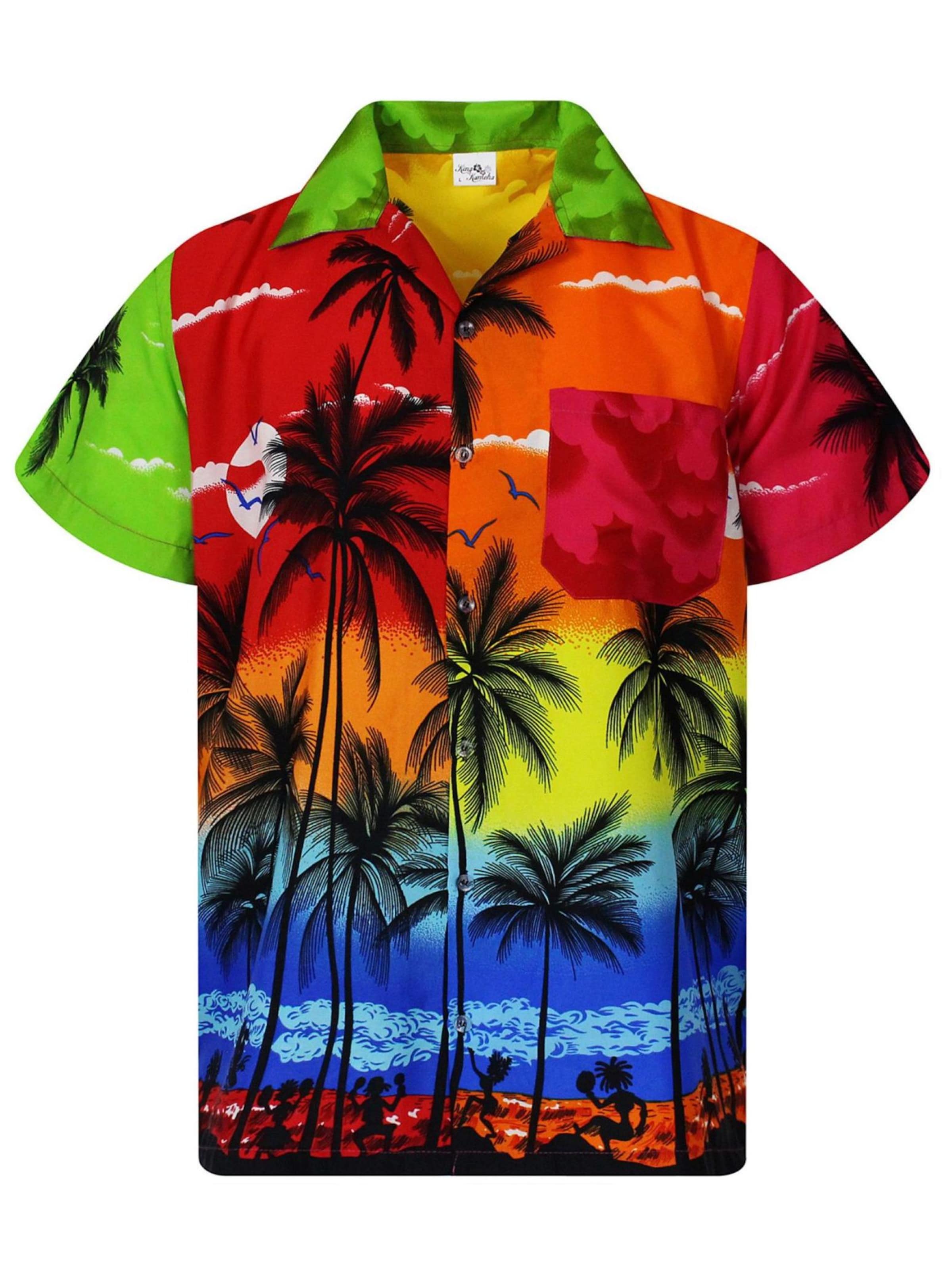 King Kameha Shirt 'Beach'‌ in Mischfarben: Vorderseite
