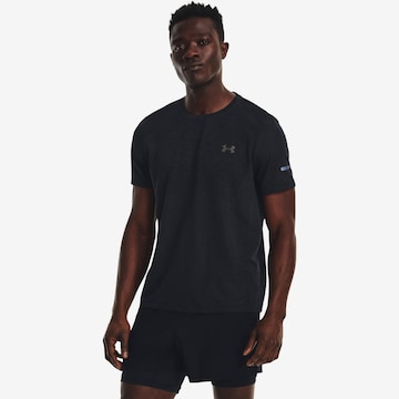 T-Shirt fonctionnel UNDER ARMOUR en noir : devant