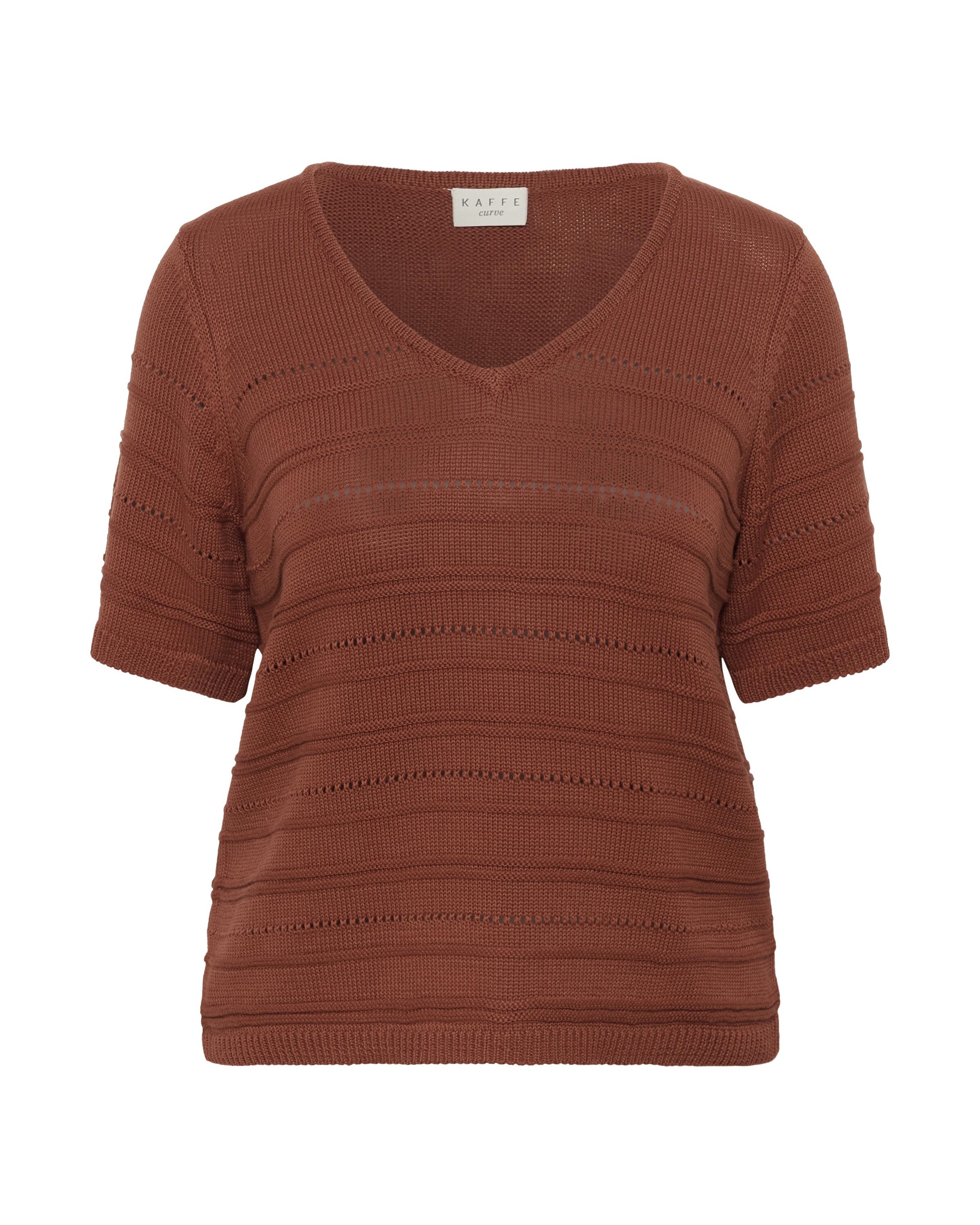Pull-over 'KCmelia' KAFFE CURVE en marron : devant
