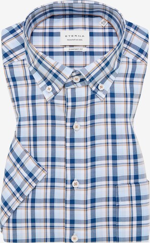 ETERNA Comfort fit Button Up Shirt in Blue