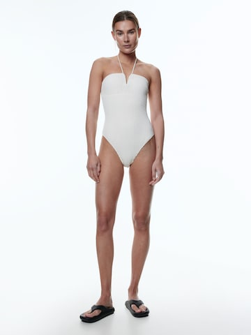 EDITED Bandeau Swimsuit 'Xaly' in White: front