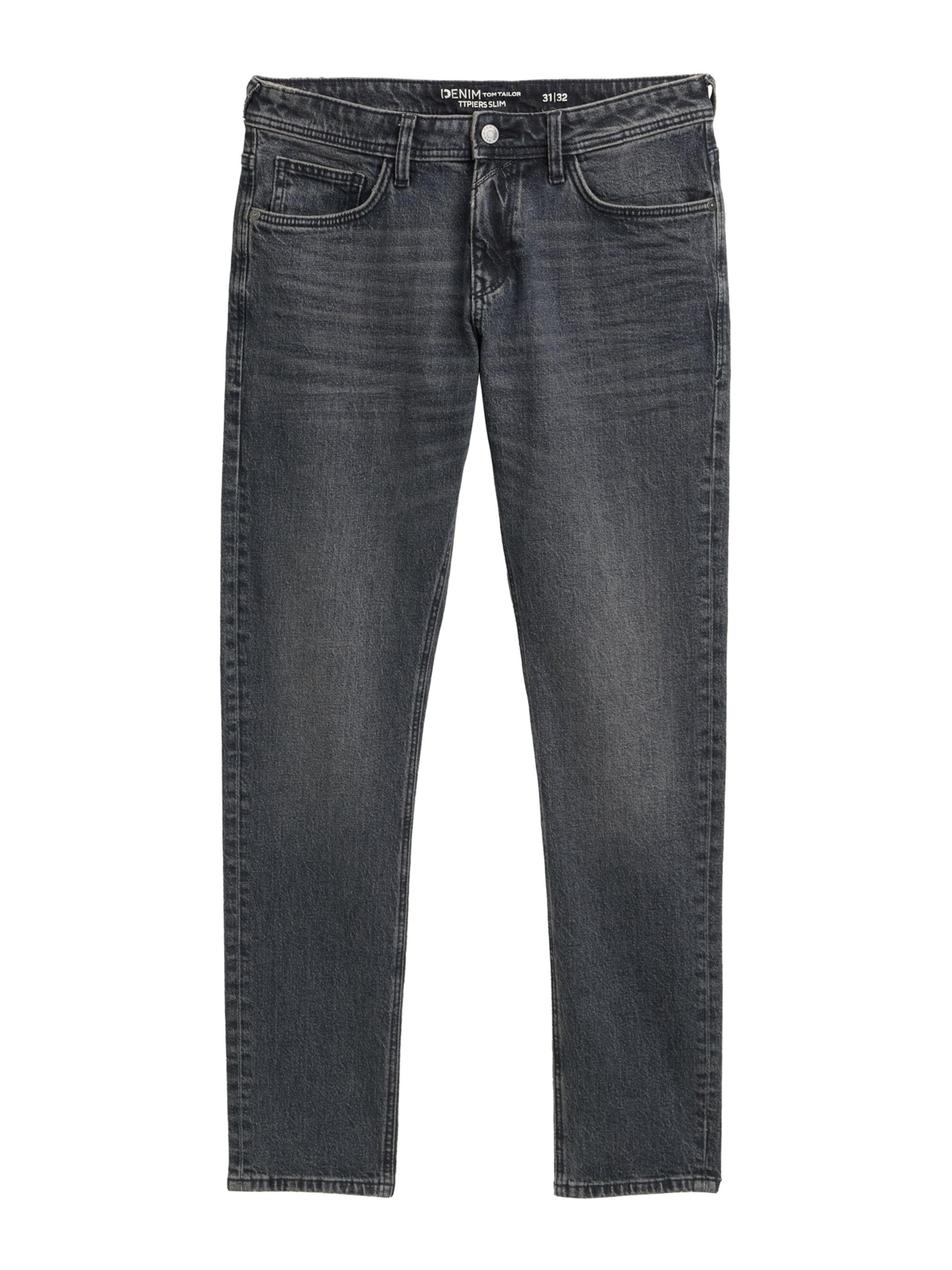 TOM TAILOR DENIM Slimfit Kavbojke 'Piers' | siva barva: sprednja stran