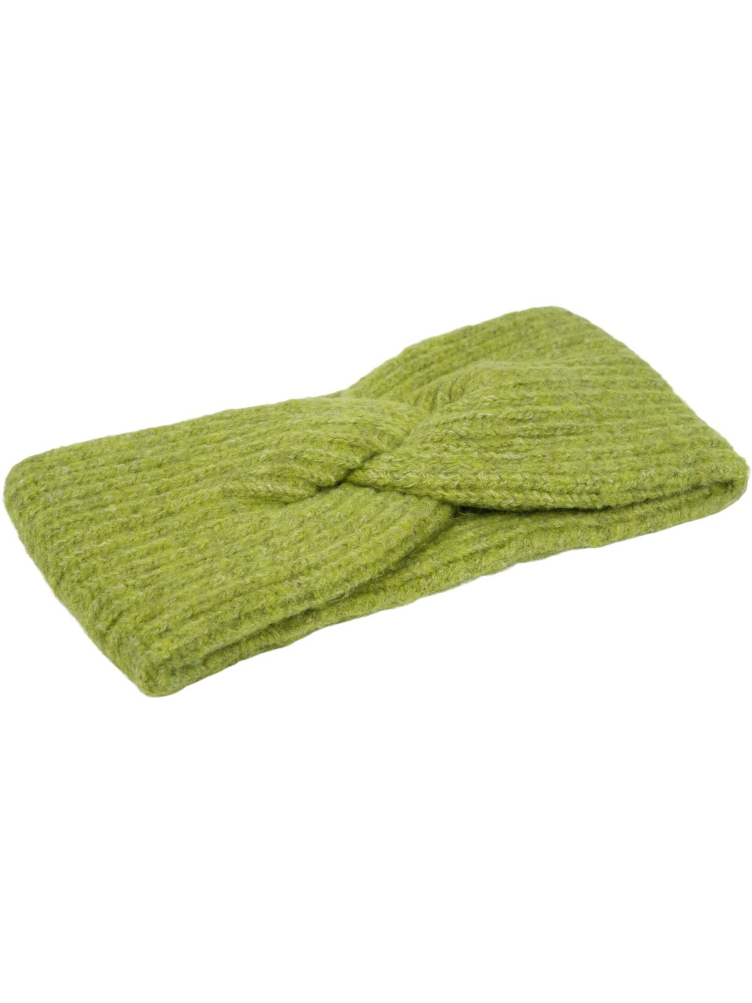styleBREAKER Headband 'Strick Stirnband Rippenmuster Twist Knoten' in Green