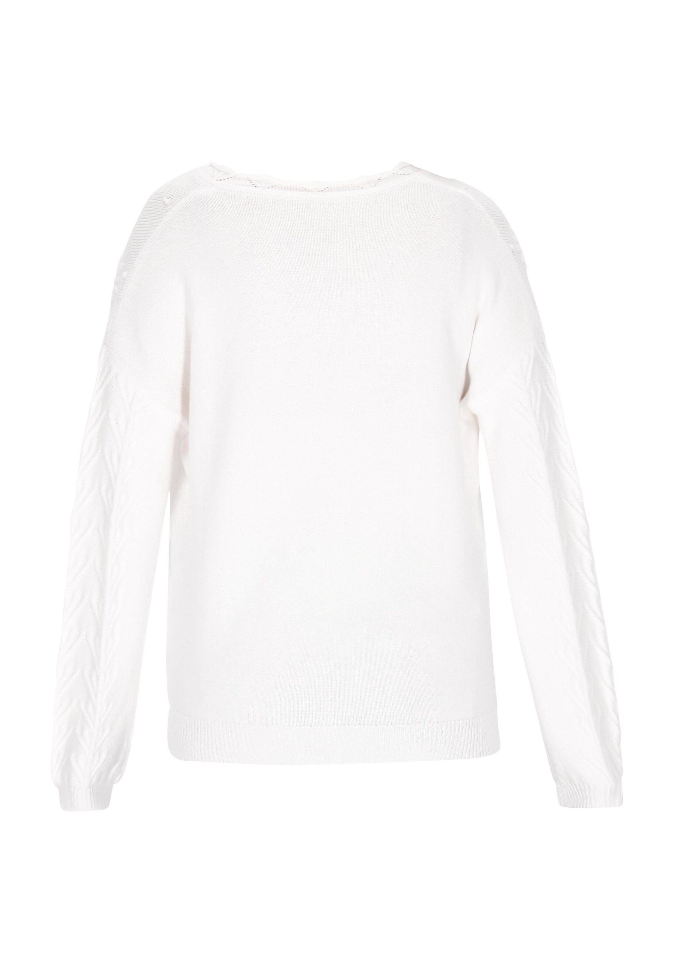 HALEE - Pullover 'Fashion Look' em branco