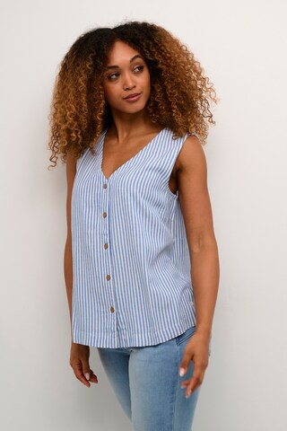 Cream Blouse 'Venta' in Blue: front