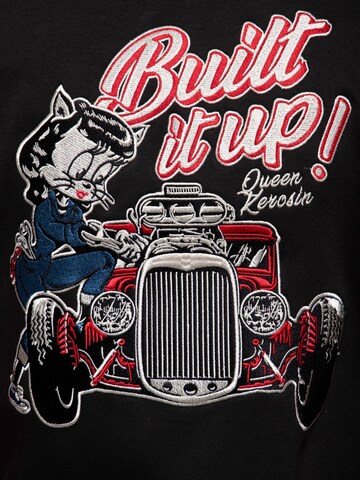 Queen Kerosin Sweatjacke 'Built it up!' in Lila