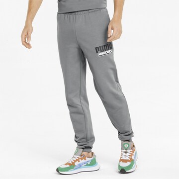 Effilé Pantalon 'Minecraft' PUMA en gris : devant