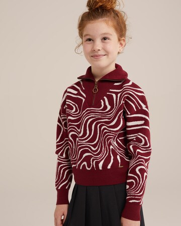 Pull-over WE Fashion en rouge : devant