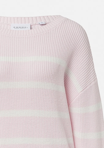 comma casual identity Trui in Roze