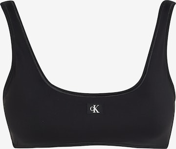Calvin Klein Swimwear Bustier Bikinitop in Zwart: voorkant