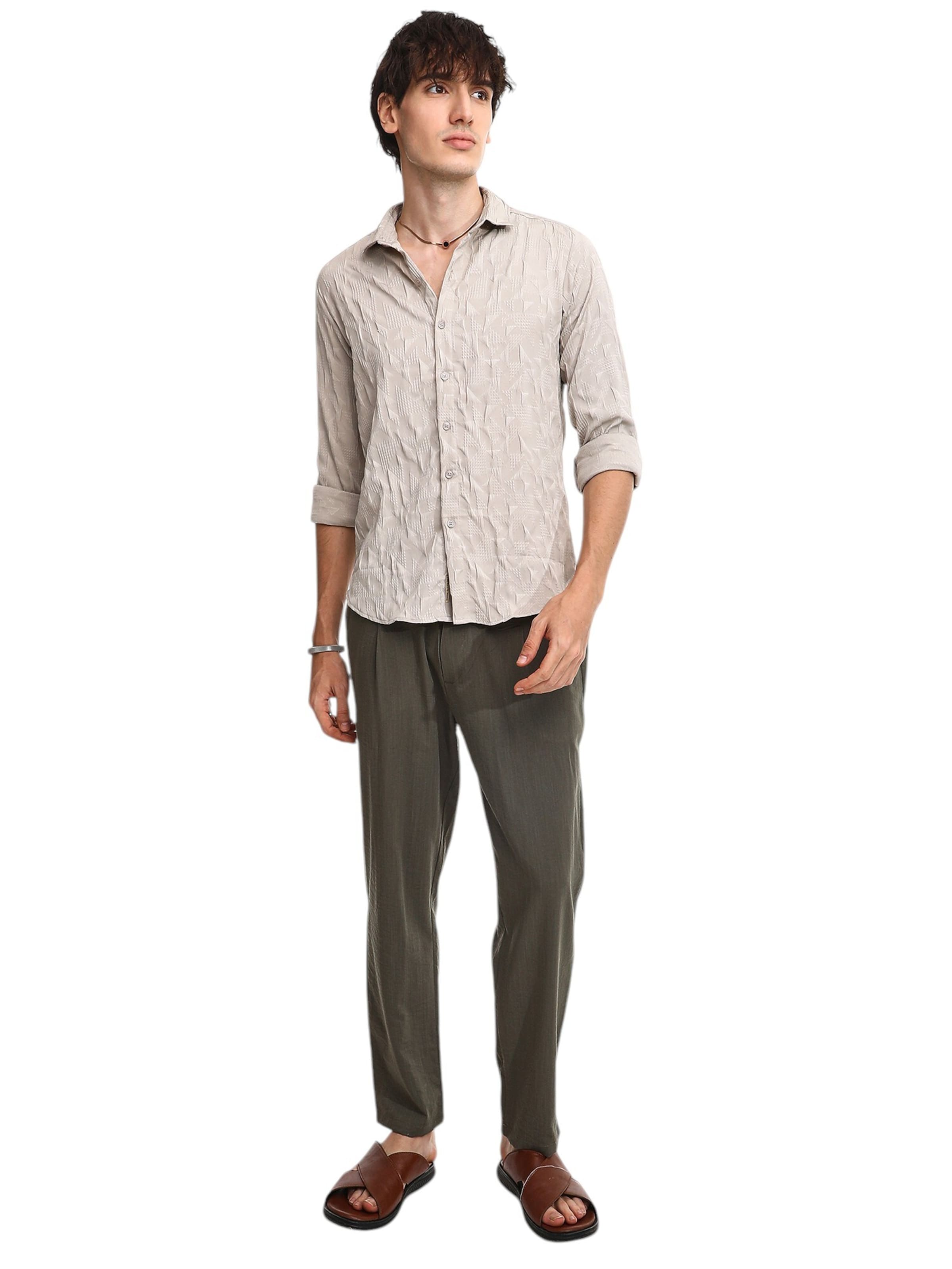 Campus Sutra Regular fit Ing ' Toni ' - bézs