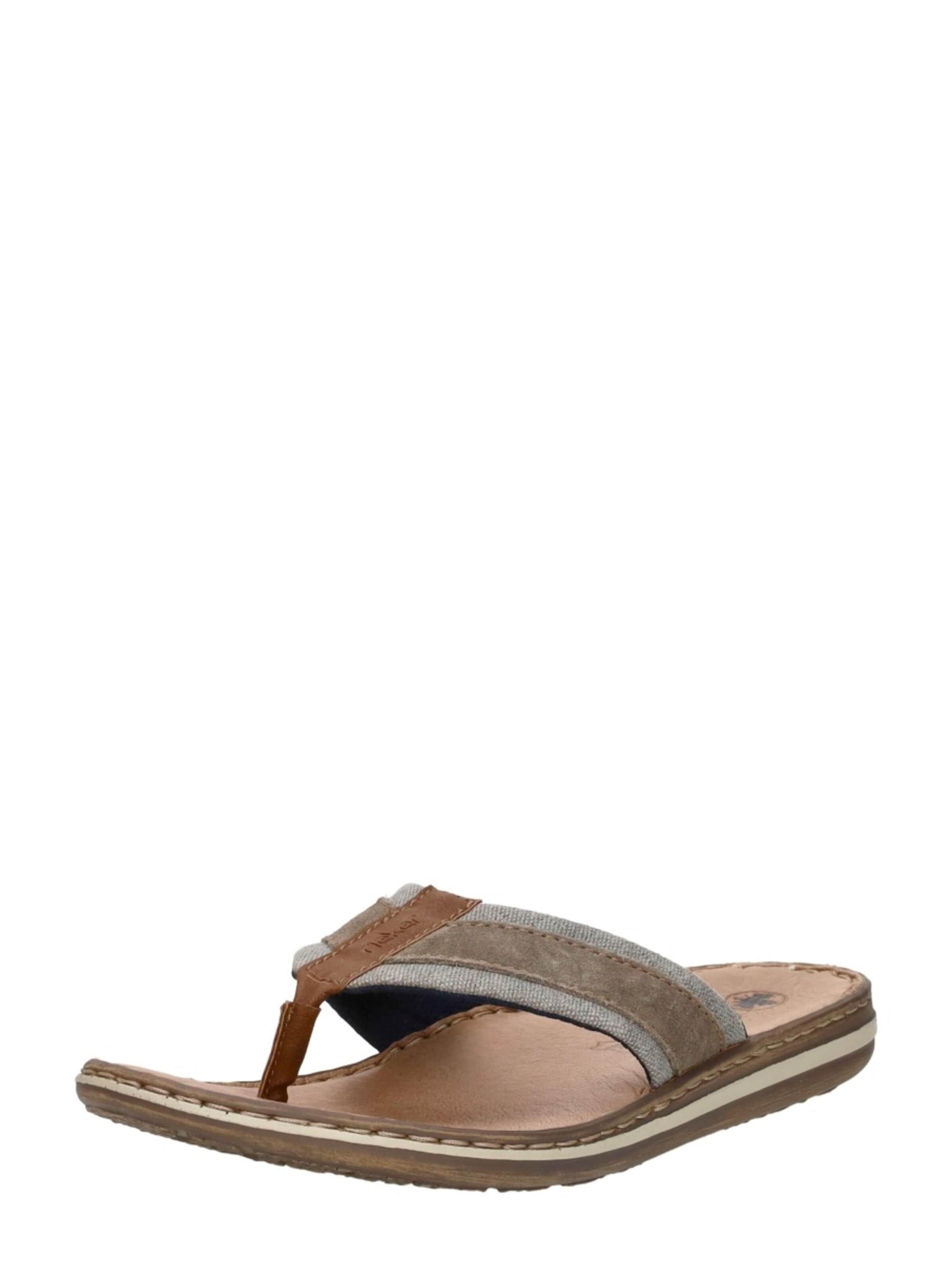 Rieker Teenslippers 'Teenslippers' in Grijs: voorkant