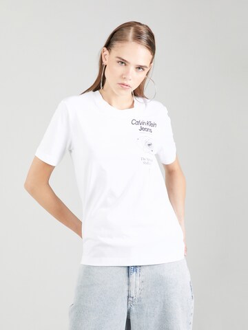 Calvin Klein Jeans T-Shirt in Weiß: predná strana