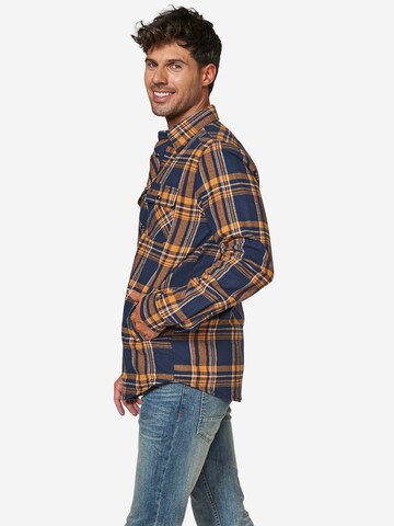 KOROSHI Comfort fit Button Up Shirt in Blue