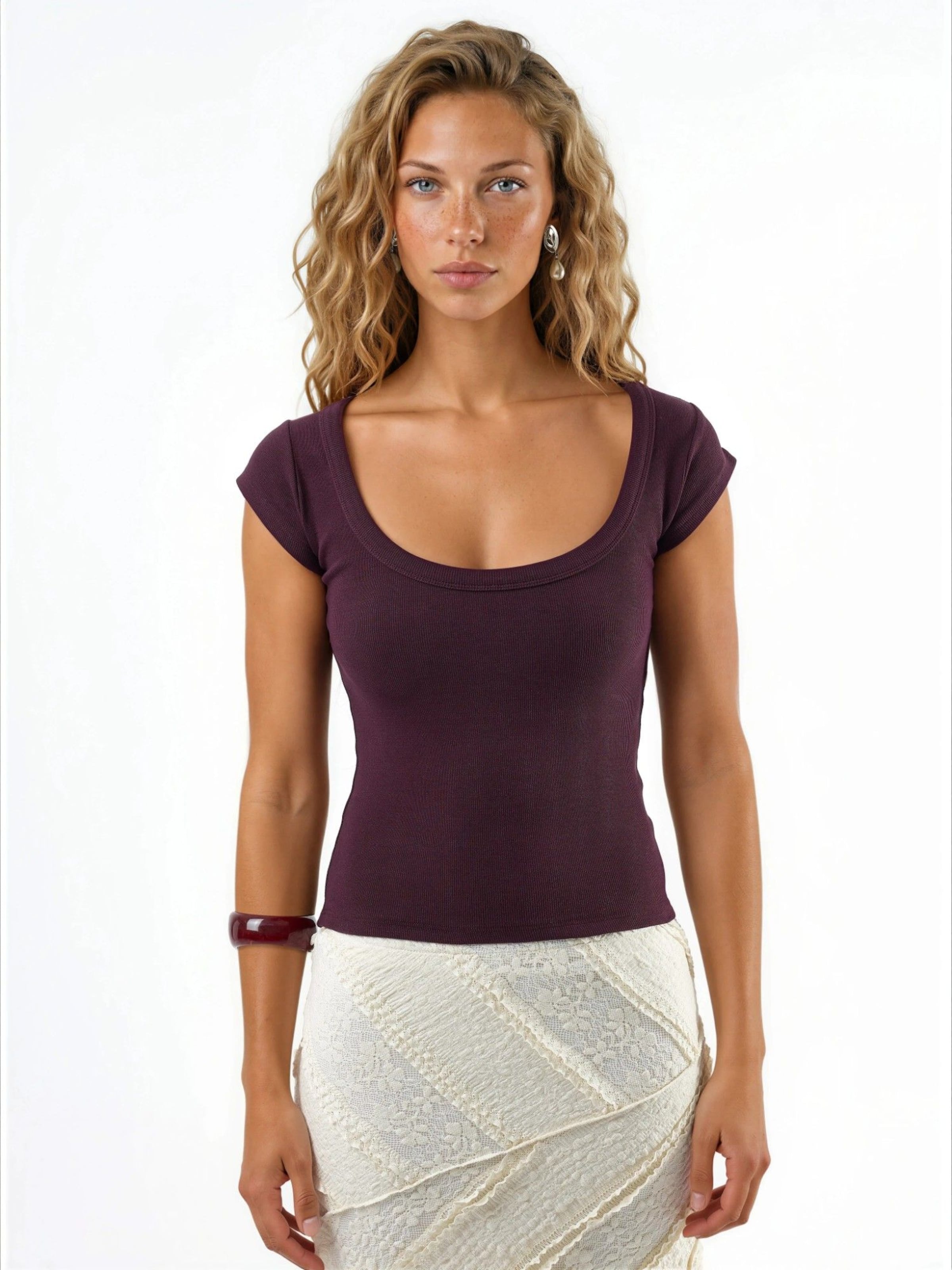 Busem - Blusa em roxo: frente