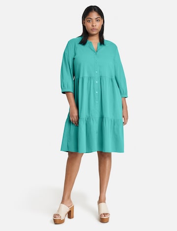 SAMOON Košilové šaty – zelená