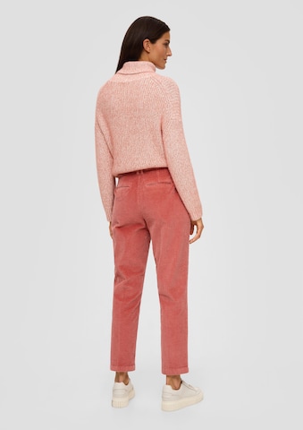 s.Oliver Tapered Pleat-Front Pants in Pink