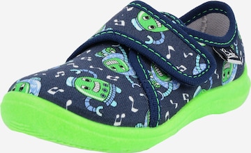 BECK Slippers 'Robots' in Blue: front