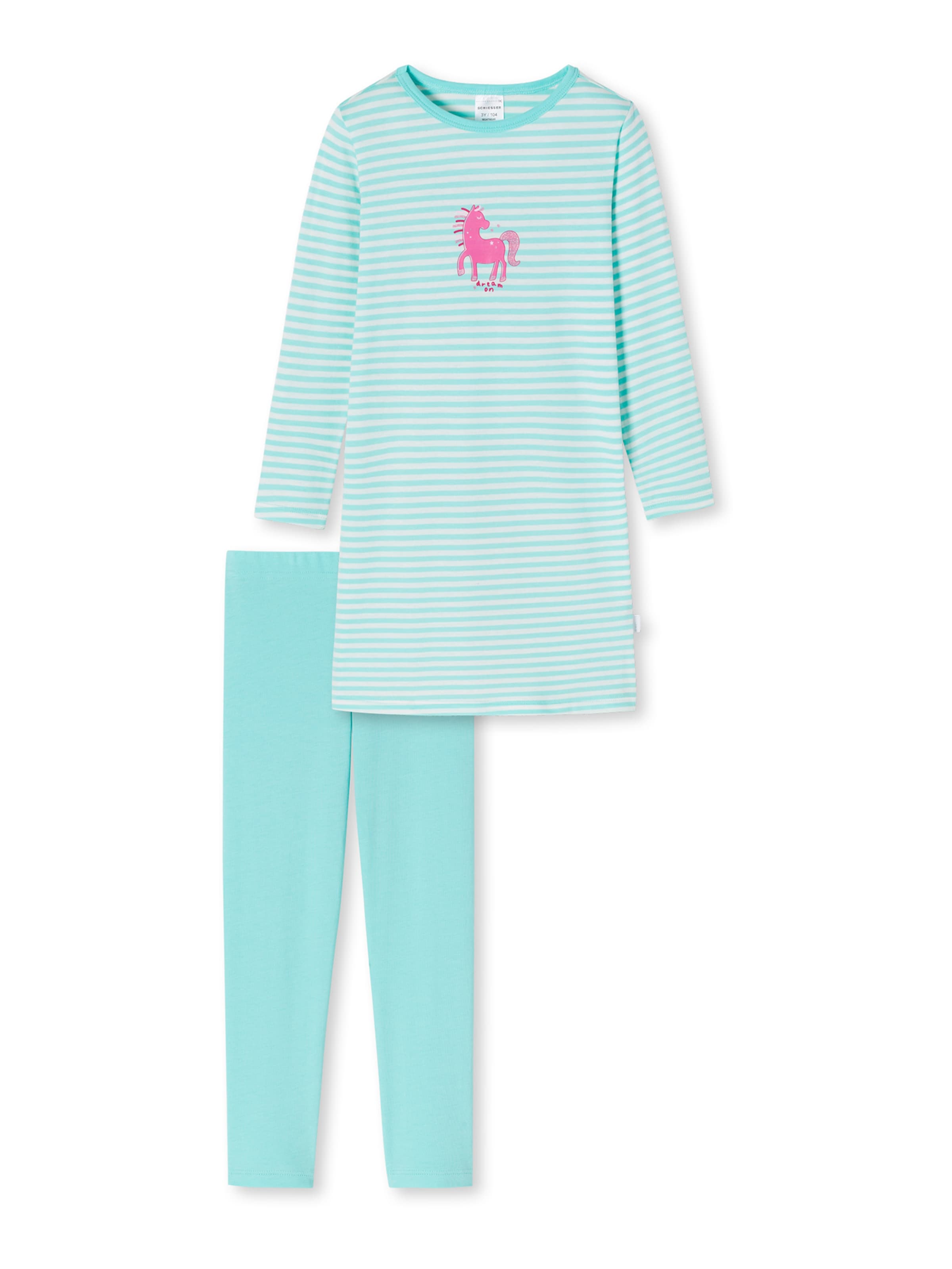 SCHIESSER - Pijama 'Pony World' en azul: frente