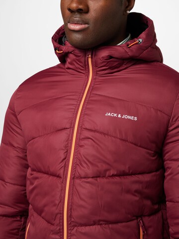 JACK & JONES Демисезонная куртка 'GLOBUS' в Красный