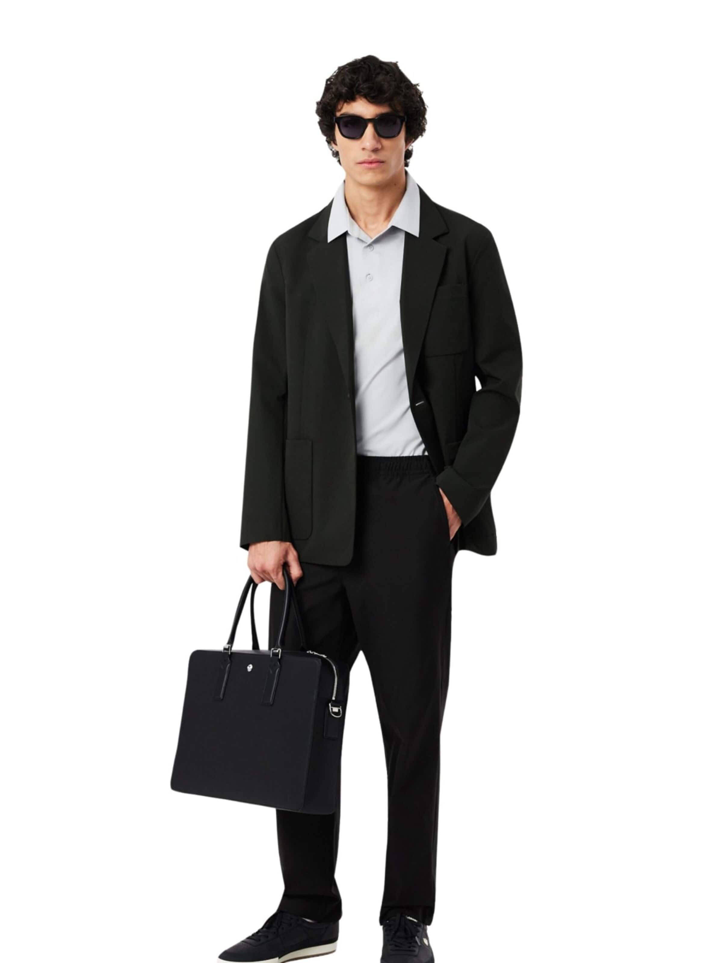 LACOSTE Torebka 'Lacoste Sac ordinateur Langon Noir' w kolorze czarny
