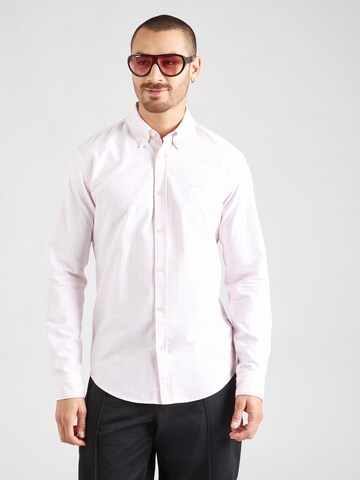 BOSS Slim fit Button Up Shirt 'H-ROAN-BD-E-C1-243' in Pink: front